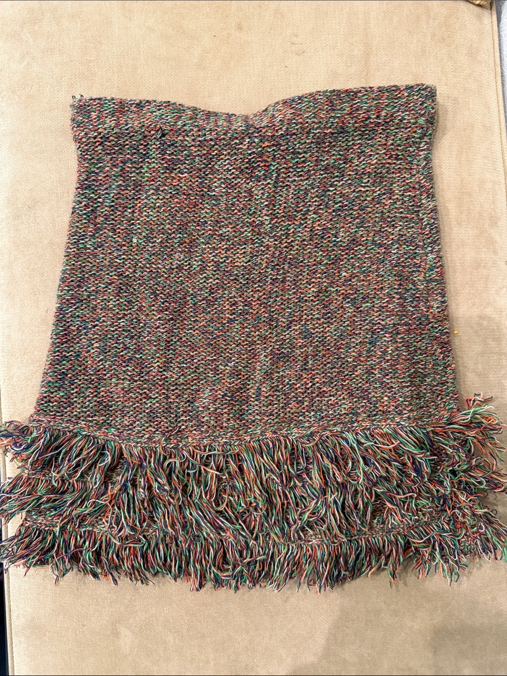 Mystree Multicolored Fringe Hem Knit Skirt Women’s Size Medium